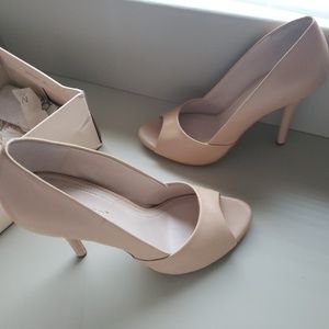 BCBG Nude Peeptoe Shoe
